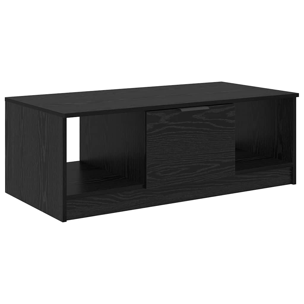 Kaffebord med skuff Svart Eik 102 x 50 x 36cm Konstruert tre
