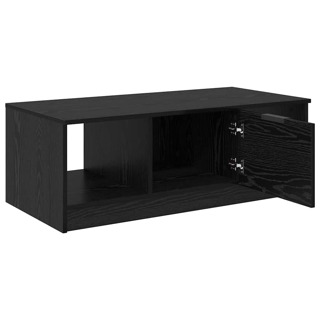 Kaffebord med skuff Svart Eik 102 x 50 x 36cm Konstruert tre