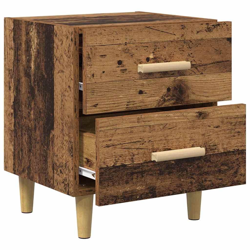 Sengeskap med skuff Gammelt tre 40 x 35 x 47.5cm Konstruert tre
