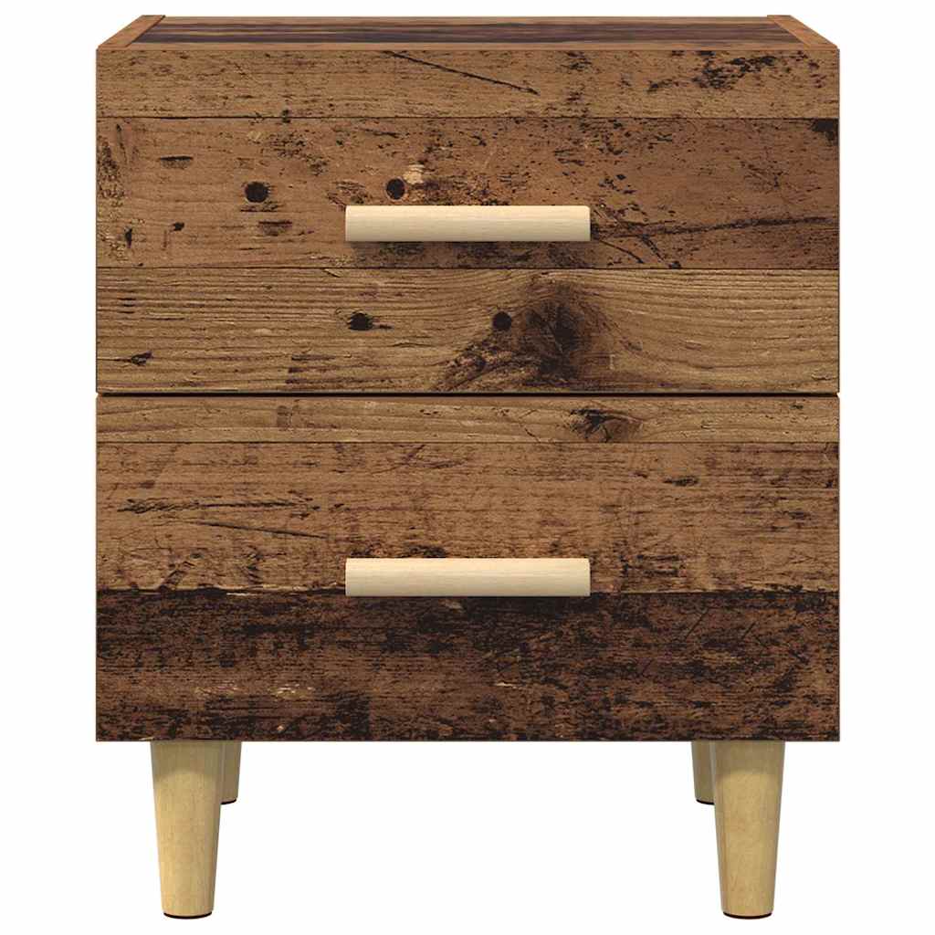 Sengeskap 2 pcs Gammelt tre 40 x 35 x 47.5cm Konstruert tre