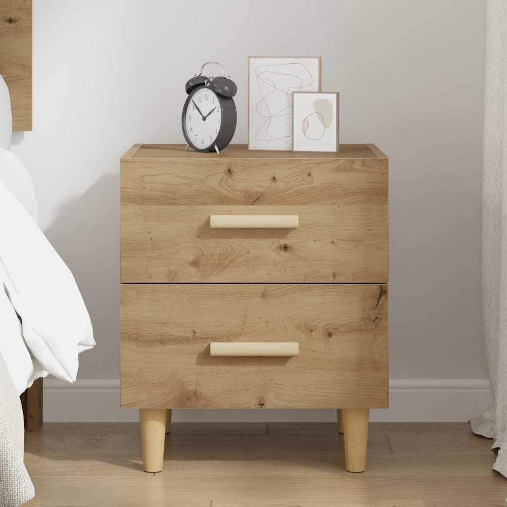 Sengeskap med skuff Artisan Eik 40 x 35 x 47.5cm Konstruert tre