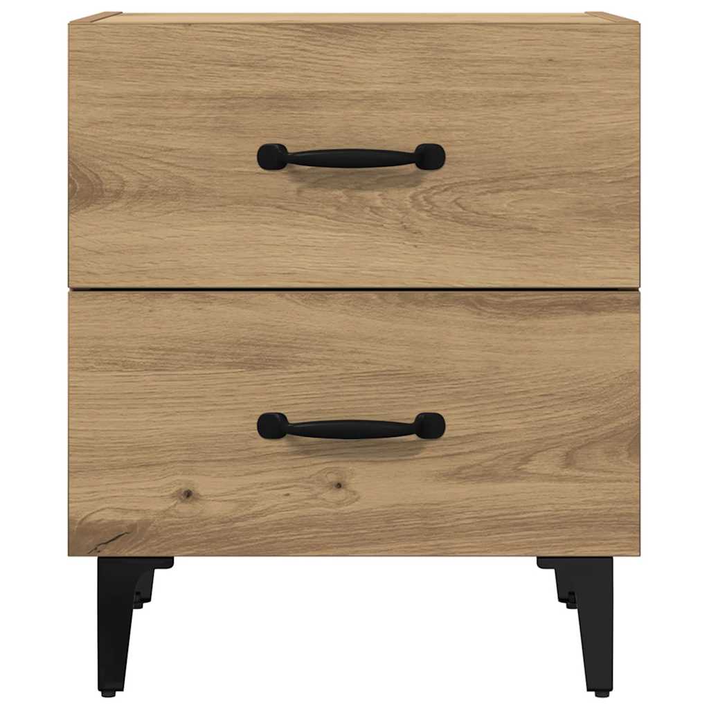 Sengeskap 2 pcs Artisan Eik 40 x 35 x 47,5 cm Konstruert tre
