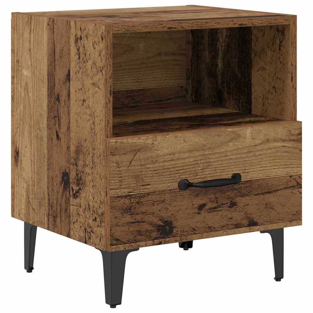 Nattbordskap 2 pcs Gammelt tre 40 x 35 x 47.5 cm Konstruert tre