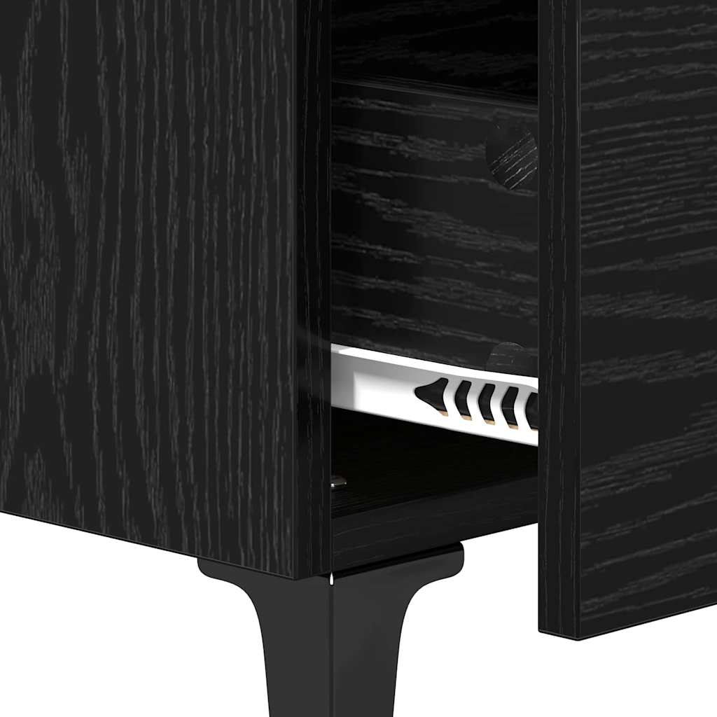 Nattbordskap Svart eik 40 x 35 x 47.5 cm Konstruert tre
