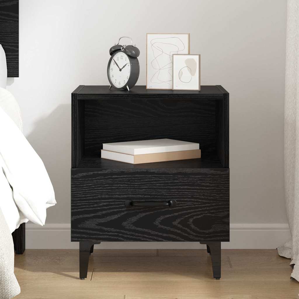 Nattbordskap Svart eik 40 x 35 x 47.5 cm Konstruert tre