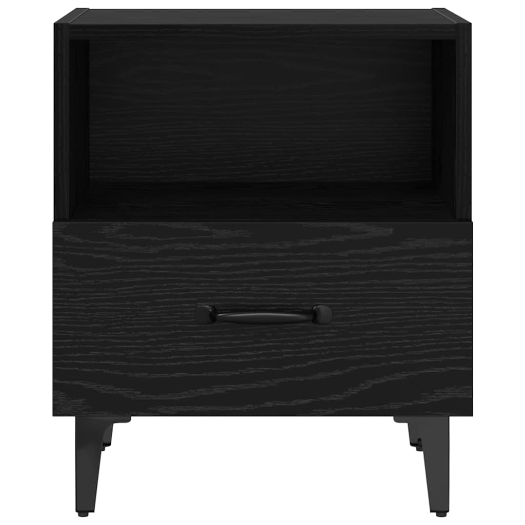 Nattbordskap 2 pcs Svart eik 40 x 35 x 47.5 cm Konstruert tre