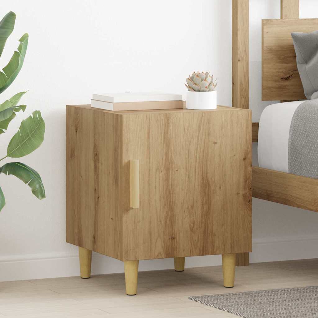 Nattbordskap 2 pcs Artisan Eik 40 x 40 x 50 cm Konstruert tre