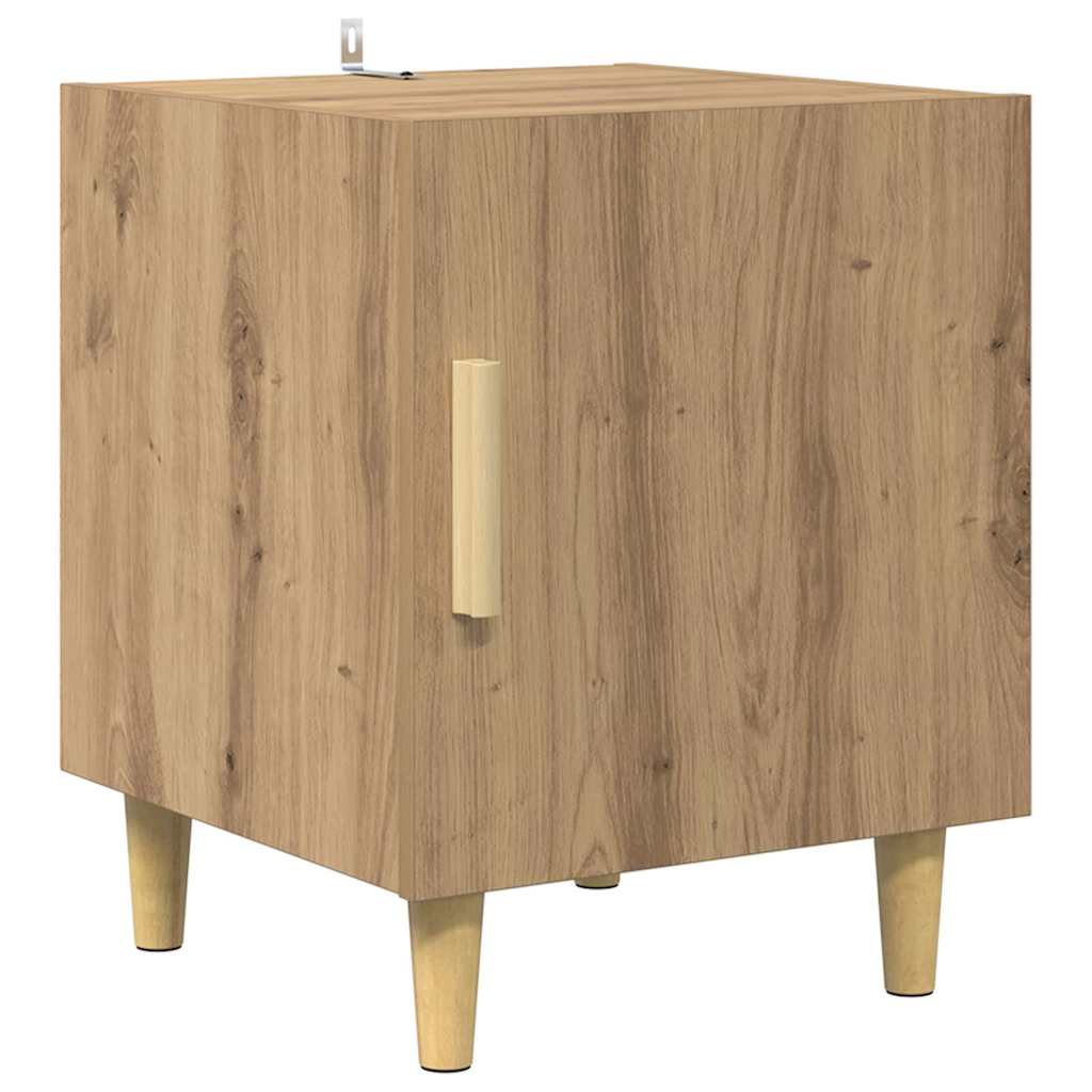 Nattbordskap 2 pcs Artisan Eik 40 x 40 x 50 cm Konstruert tre