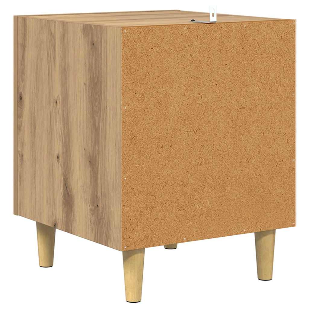Nattbordskap 2 pcs Artisan Eik 40 x 40 x 50 cm Konstruert tre