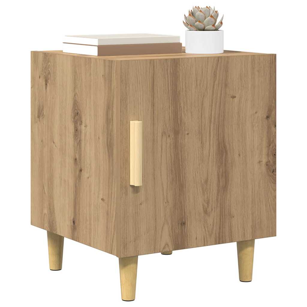 Nattbordskap 2 pcs Artisan Eik 40 x 40 x 50 cm Konstruert tre