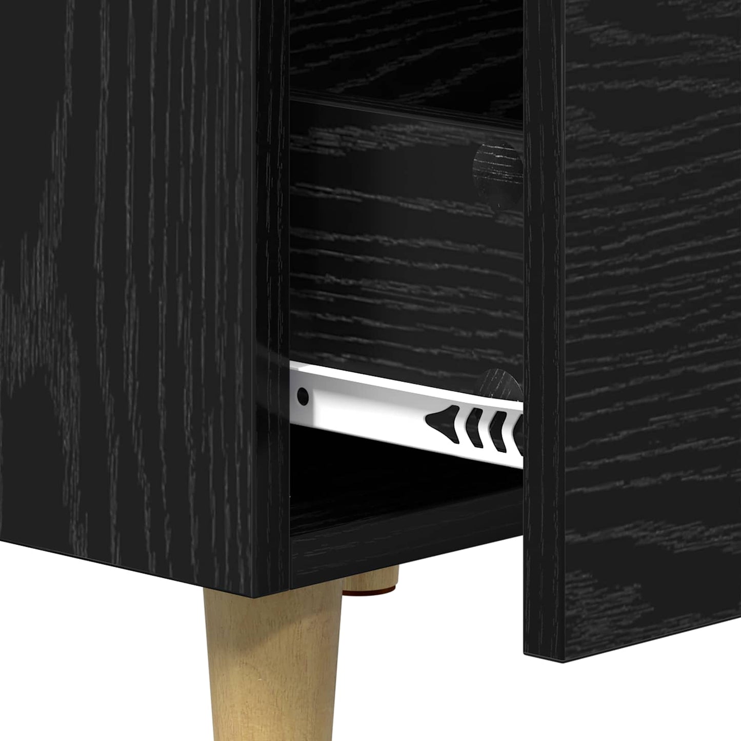 Nattbordskap Svart Eik 40 x 40 x 66 cm Konstruert tre
