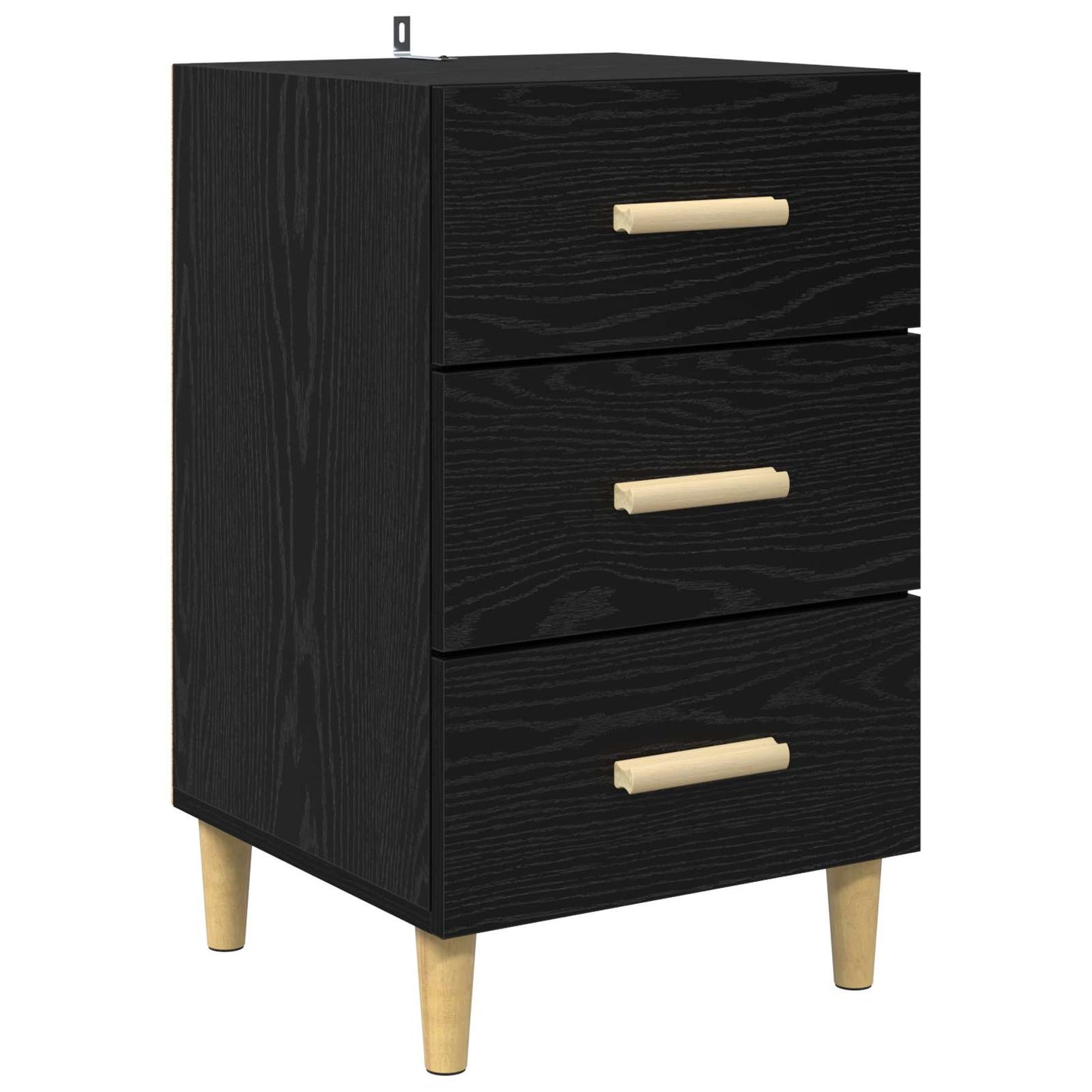 Nattbordskap Svart Eik 40 x 40 x 66 cm Konstruert tre