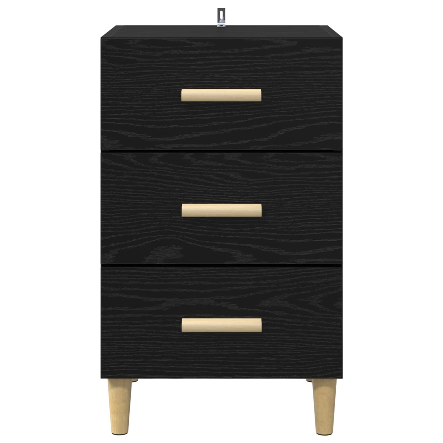 Nattbordskap Svart Eik 40 x 40 x 66 cm Konstruert tre
