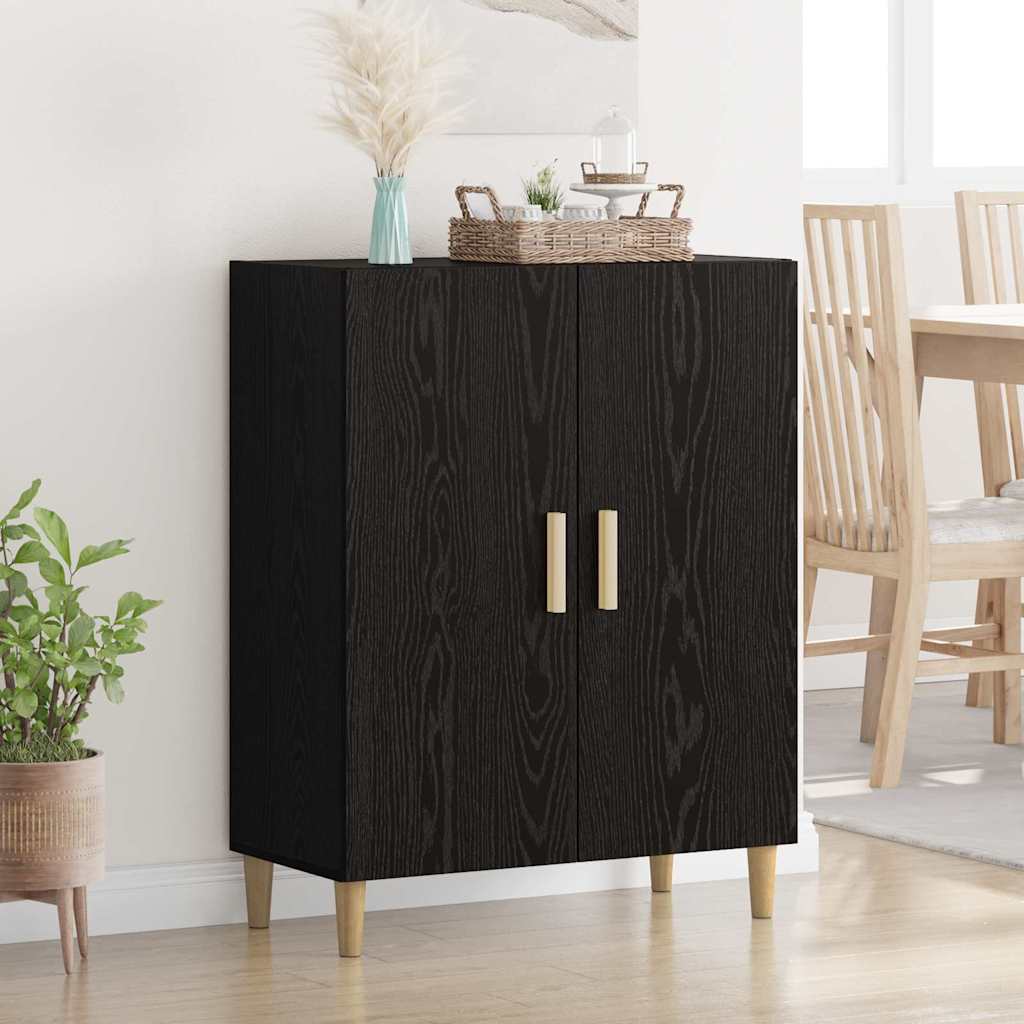 Serviesskap Svart Eik 70 x 34 x 90 cm Konstruert tre