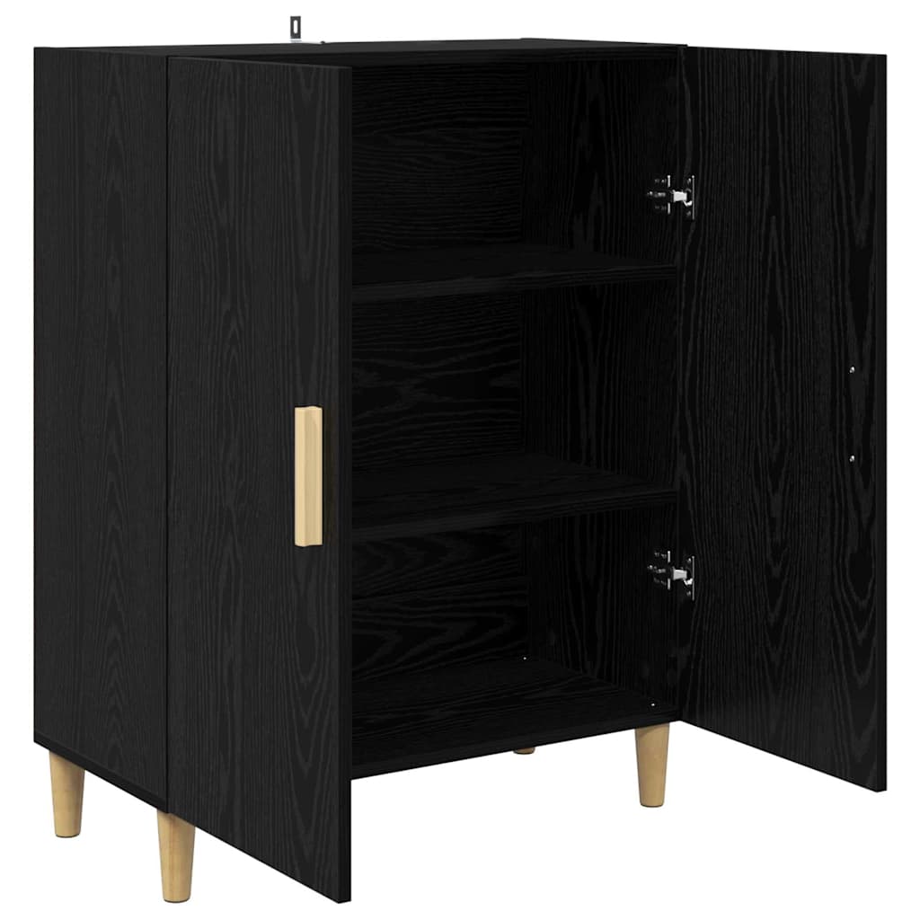 Serviesskap Svart Eik 70 x 34 x 90 cm Konstruert tre