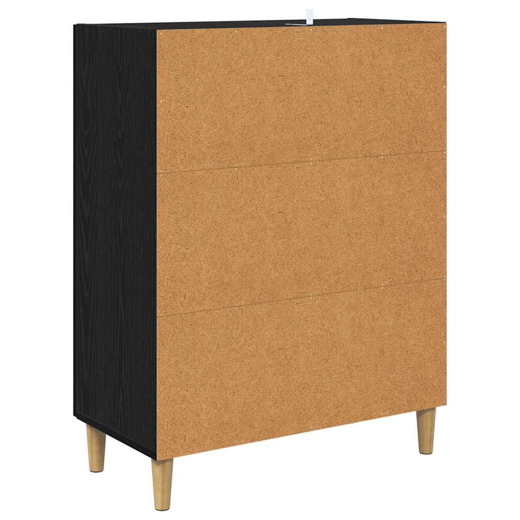 Serviesskap Svart Eik 70 x 34 x 90 cm Konstruert tre