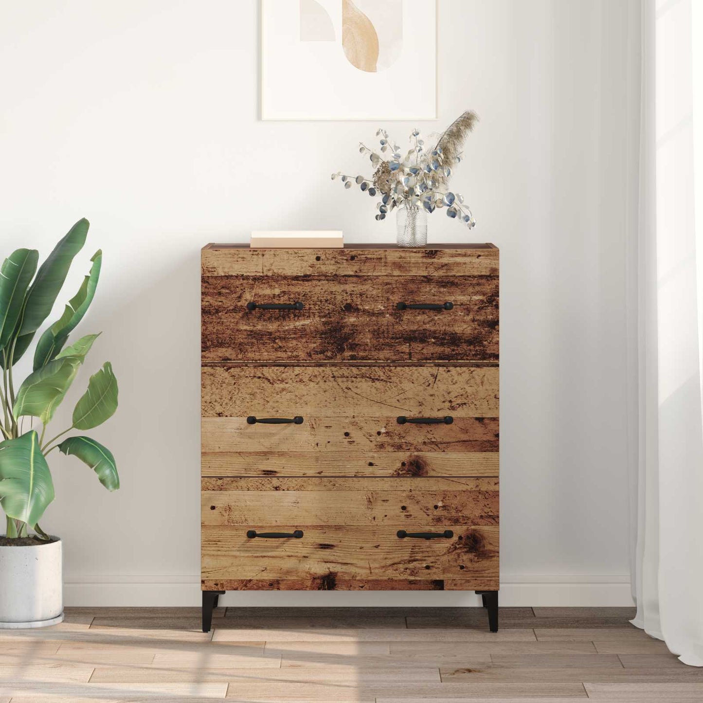 Serviesskap Gammelt tre 69,5 x 34 x 90 cm Ingeniørtre og jern