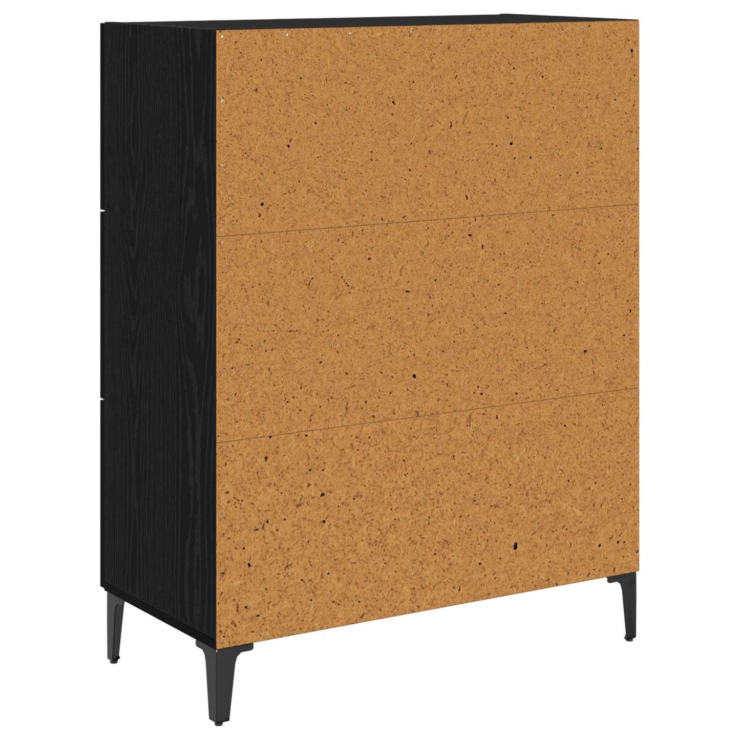 Serviesskap Svart Eik 69,5 x 34 x 90 cm Ingeniørtre og jern