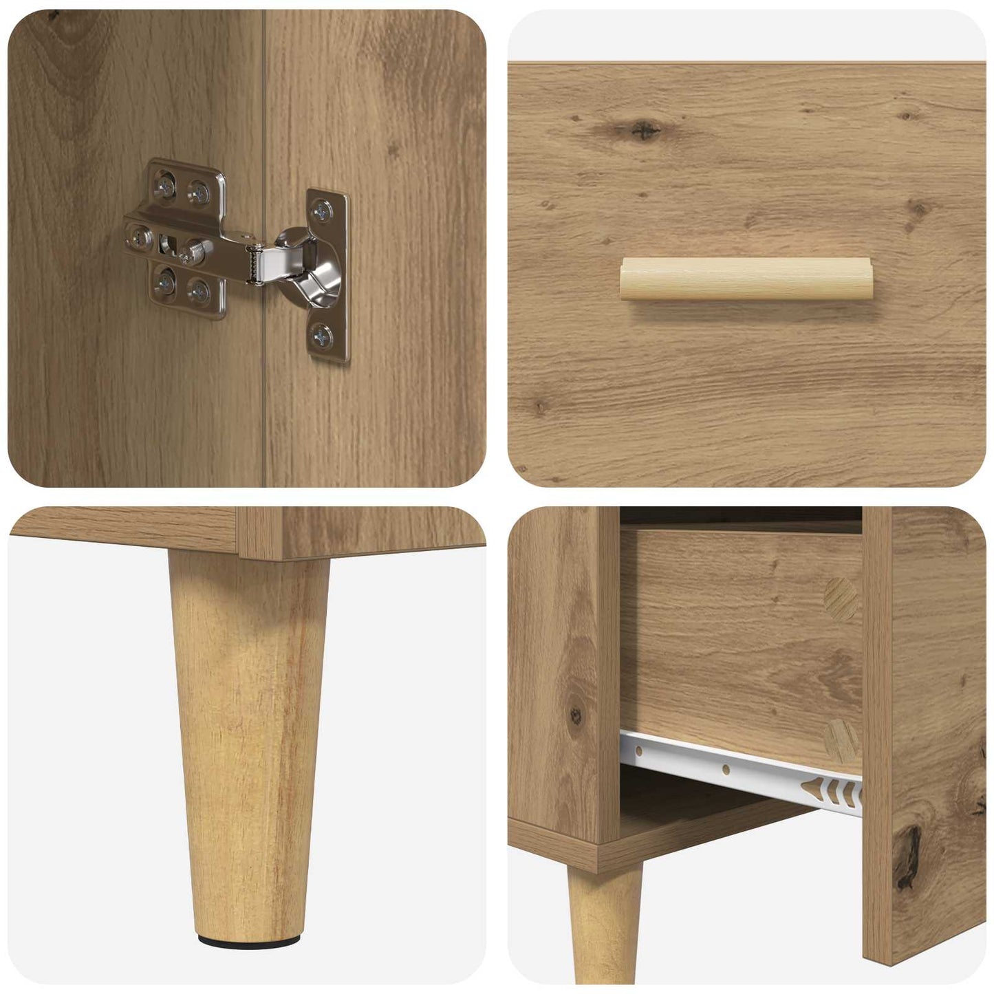 Serviesskap Artisan Eik 34 x 69.5 x 90 cm Konstruert tre