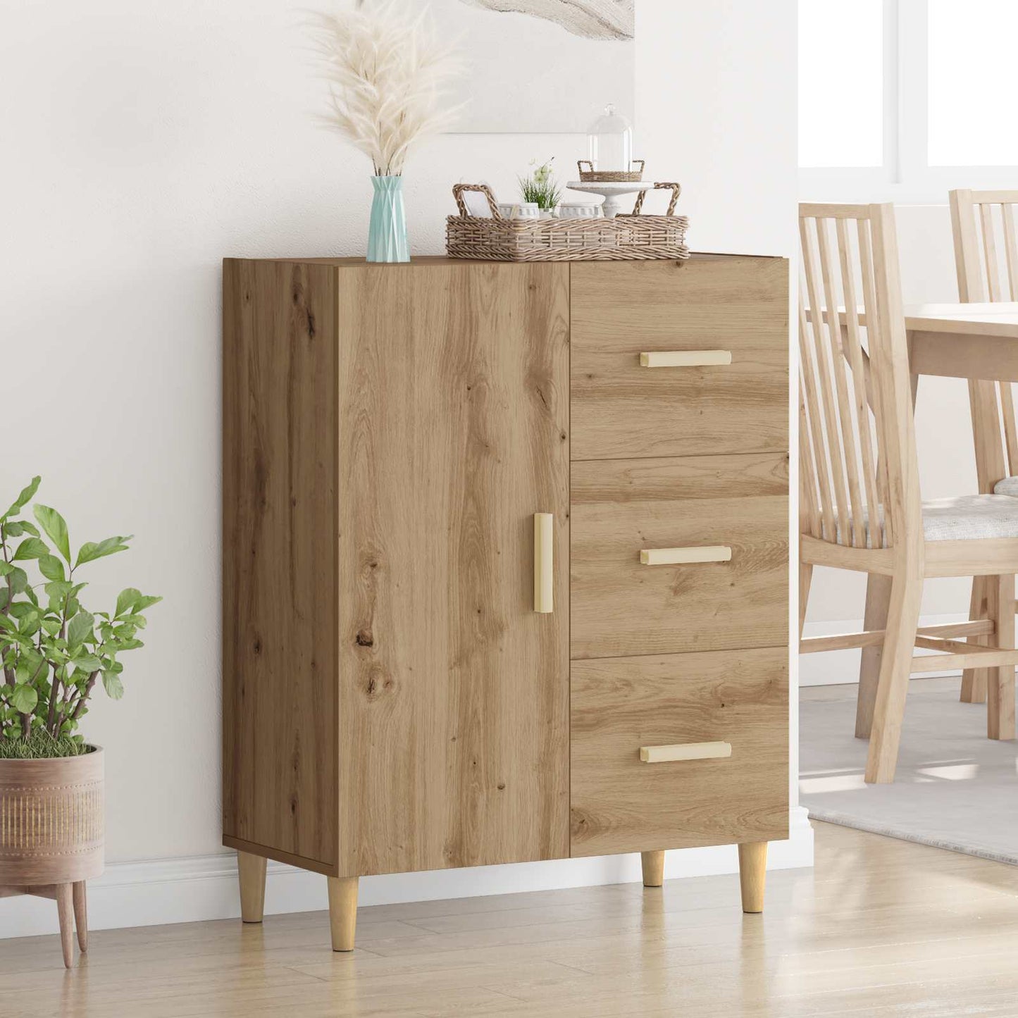 Serviesskap Artisan Eik 34 x 69.5 x 90 cm Konstruert tre