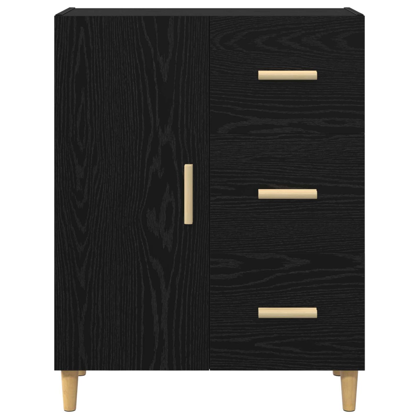 Serviesskap Svart eik 34 x 69.5 x 90 cm Konstruert tre