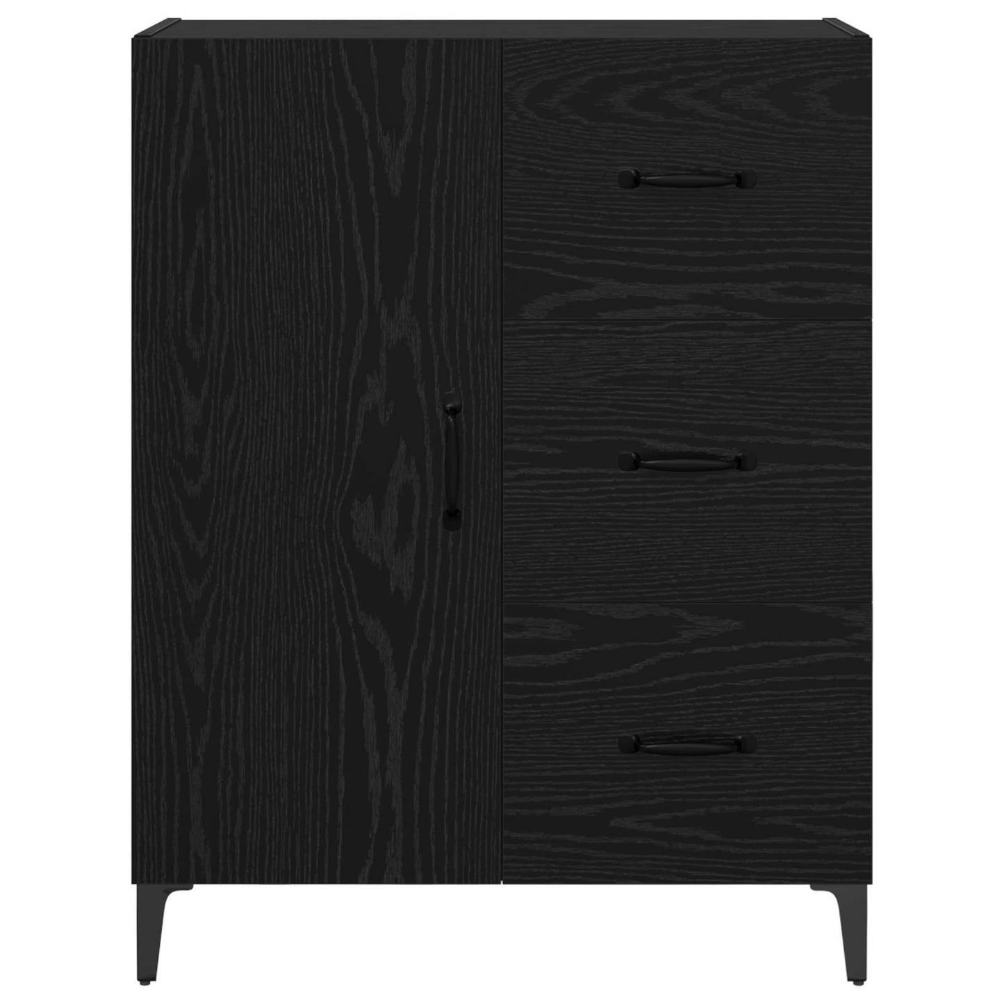 Serviesskap Svart Eik 69,5 x 34 x 90 cm Konstruert tre