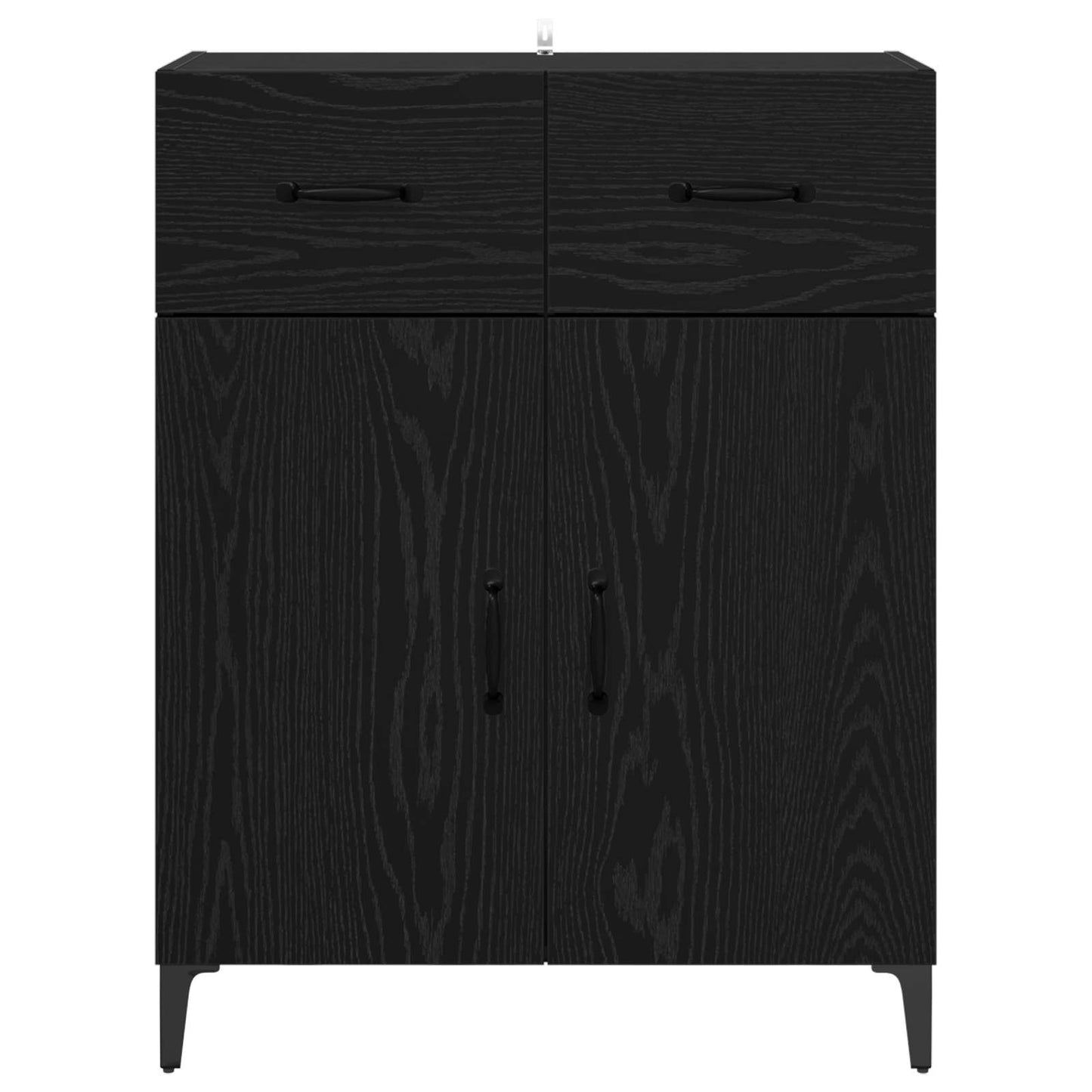 Serviesskap Svart Eik 69,5 x 34 x 90 cm Konstruert tre
