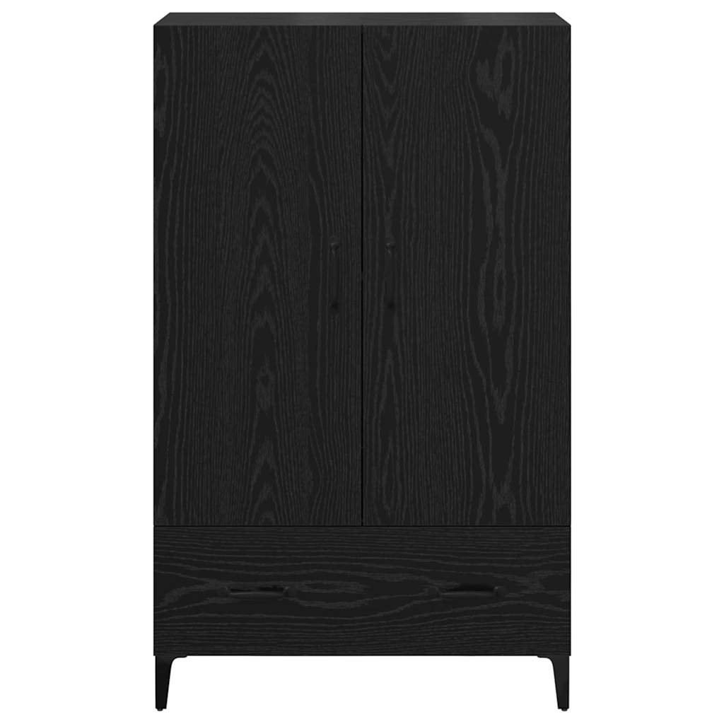 Høyskap Svart Eik 70 x 31 x 115 cm Ingeniørtre og jern
