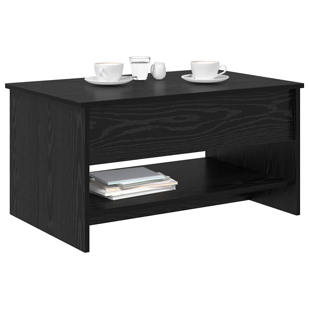 Kaffebord Svart Eik 80 x 50,5 x 41,5 cm Konstruert tre