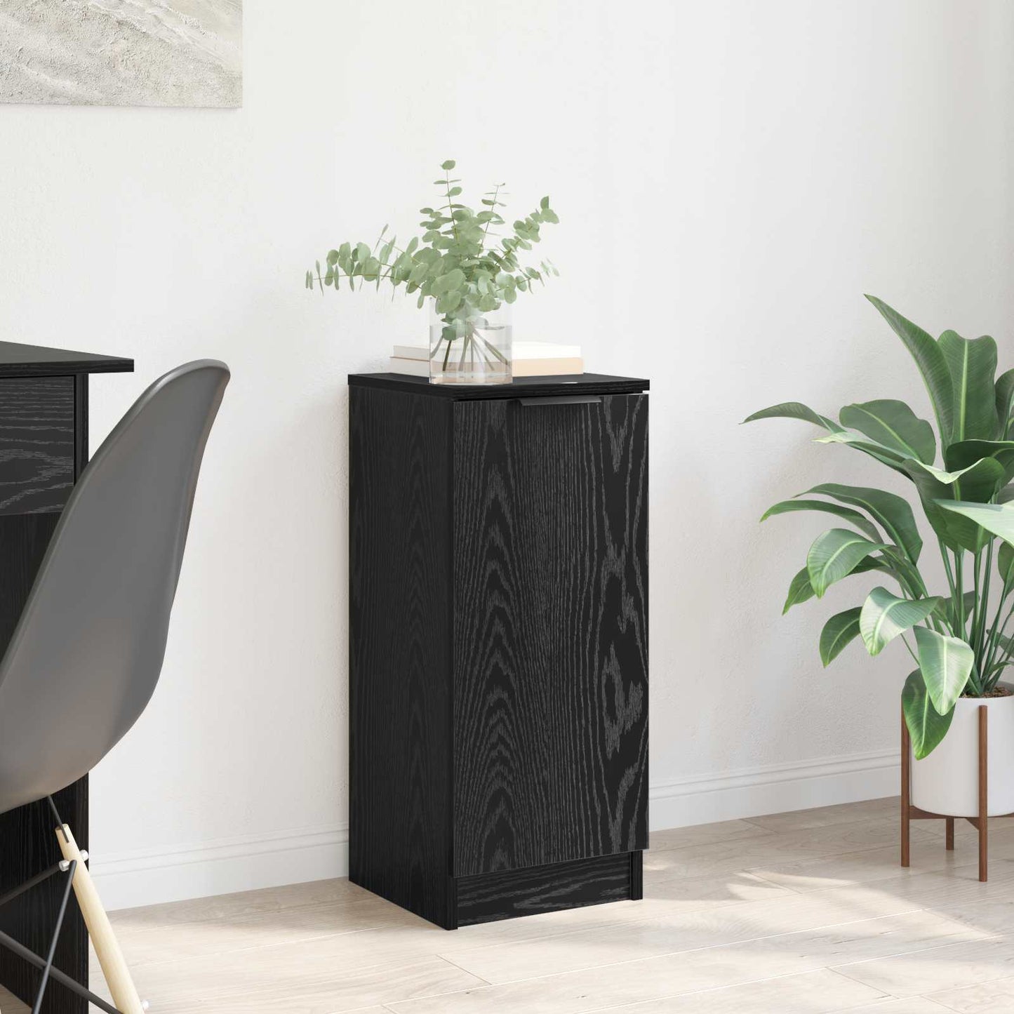 Serviesskap Svart Eik 30 x 30 x 70 cm Konstruert tre