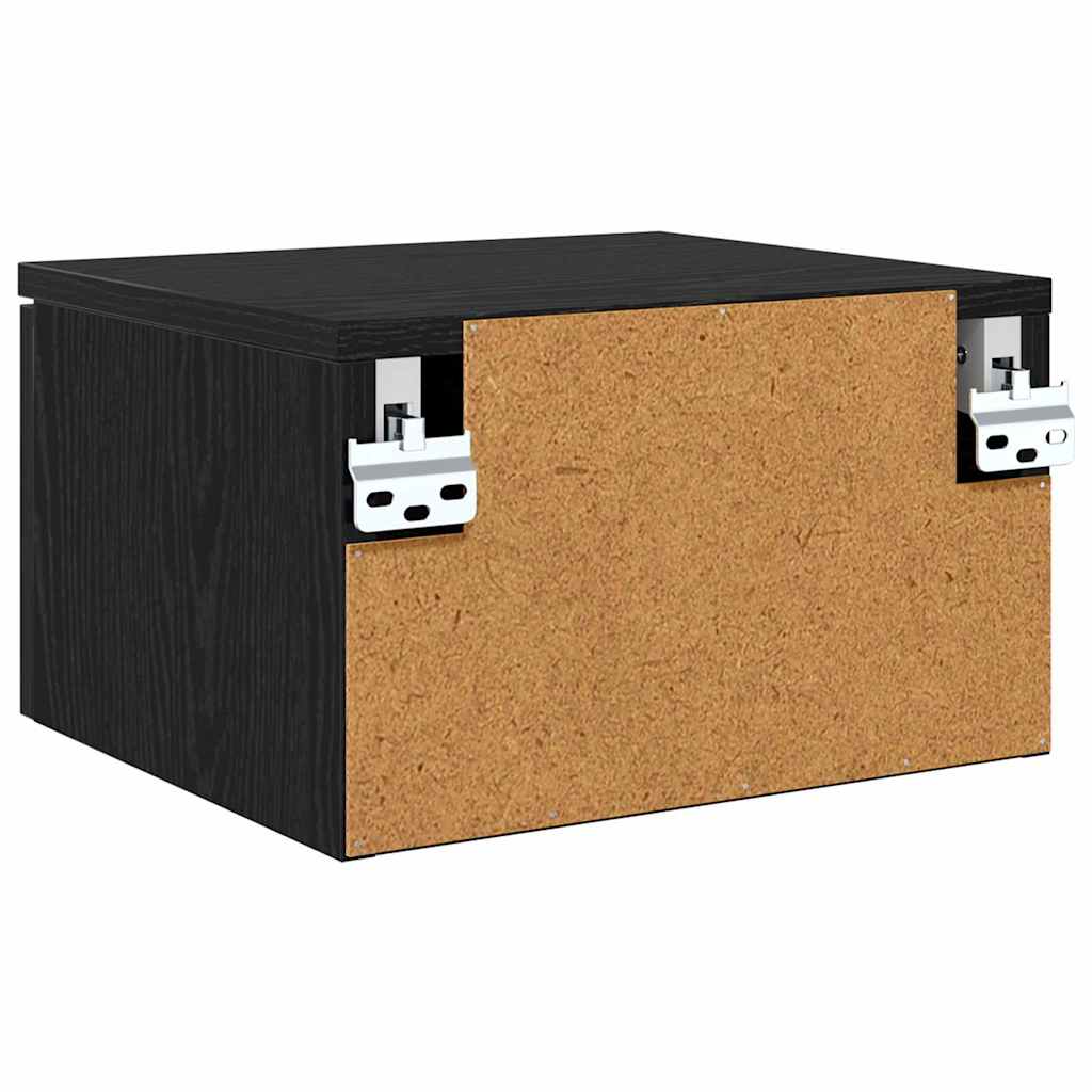 Nattbordskap 2 pcs Svart Eik 34 x 30 x 20 cm Konstruert tre