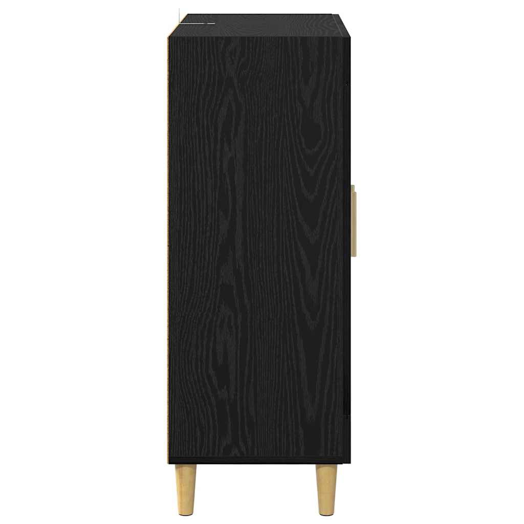 Serviesskap Svart Eik 69,5 x 34 x 90 cm Konstruert tre