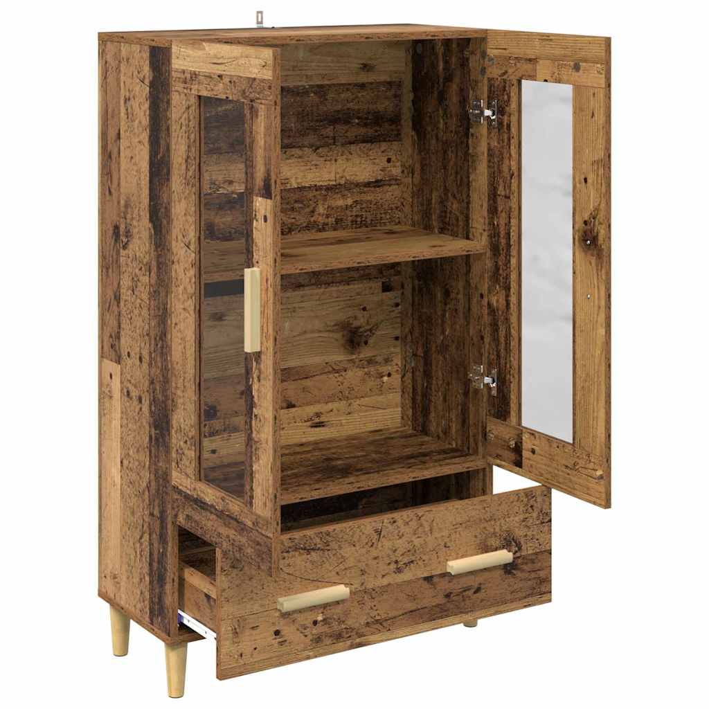 Høyskap med skuff Gamle tre 70 x 31 x 115 cm Konstruert tre