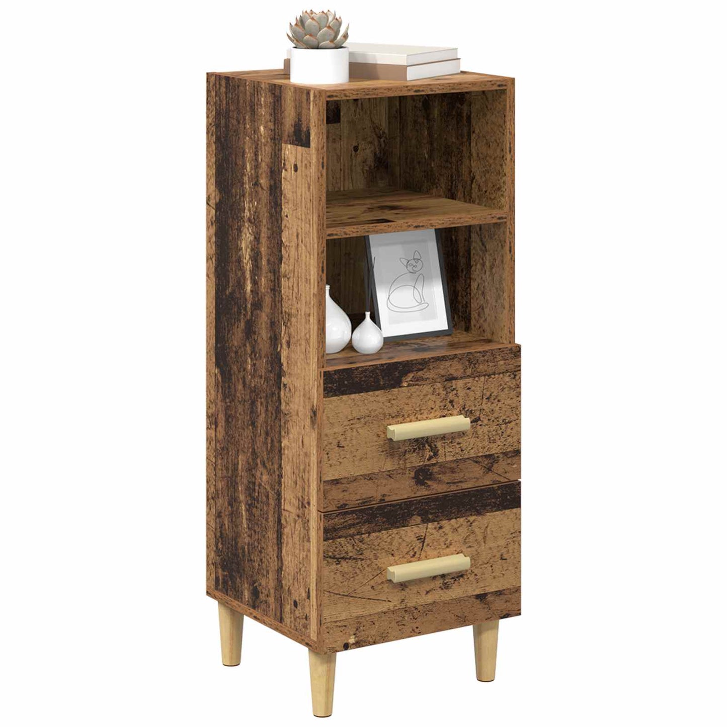 Serviesskap Gammelt tre 34 x 34,5 x 90 cm Konstruert tre