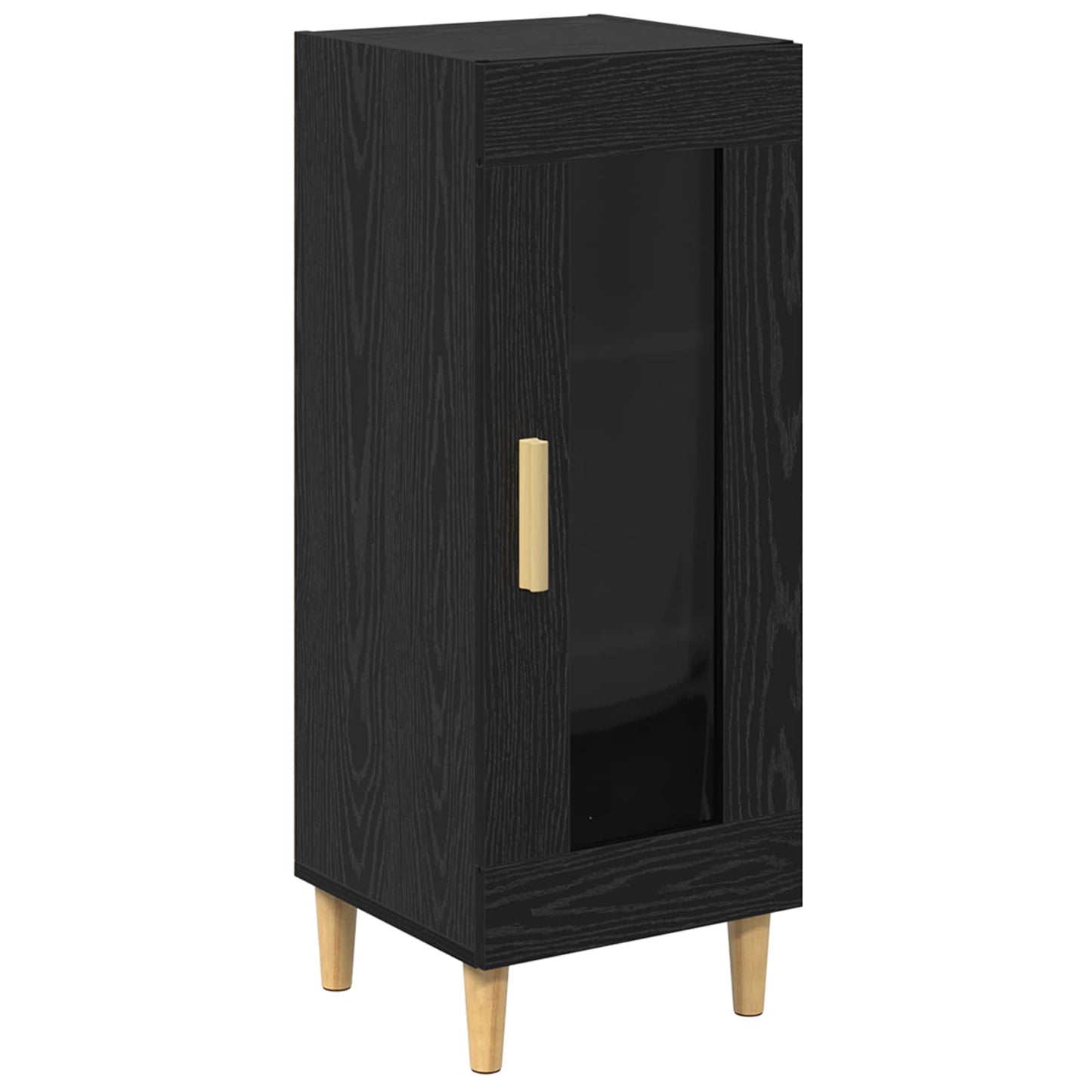Serviesskap Svart Eik 34,5 x 32,5 x 90 cm Konstruert tre