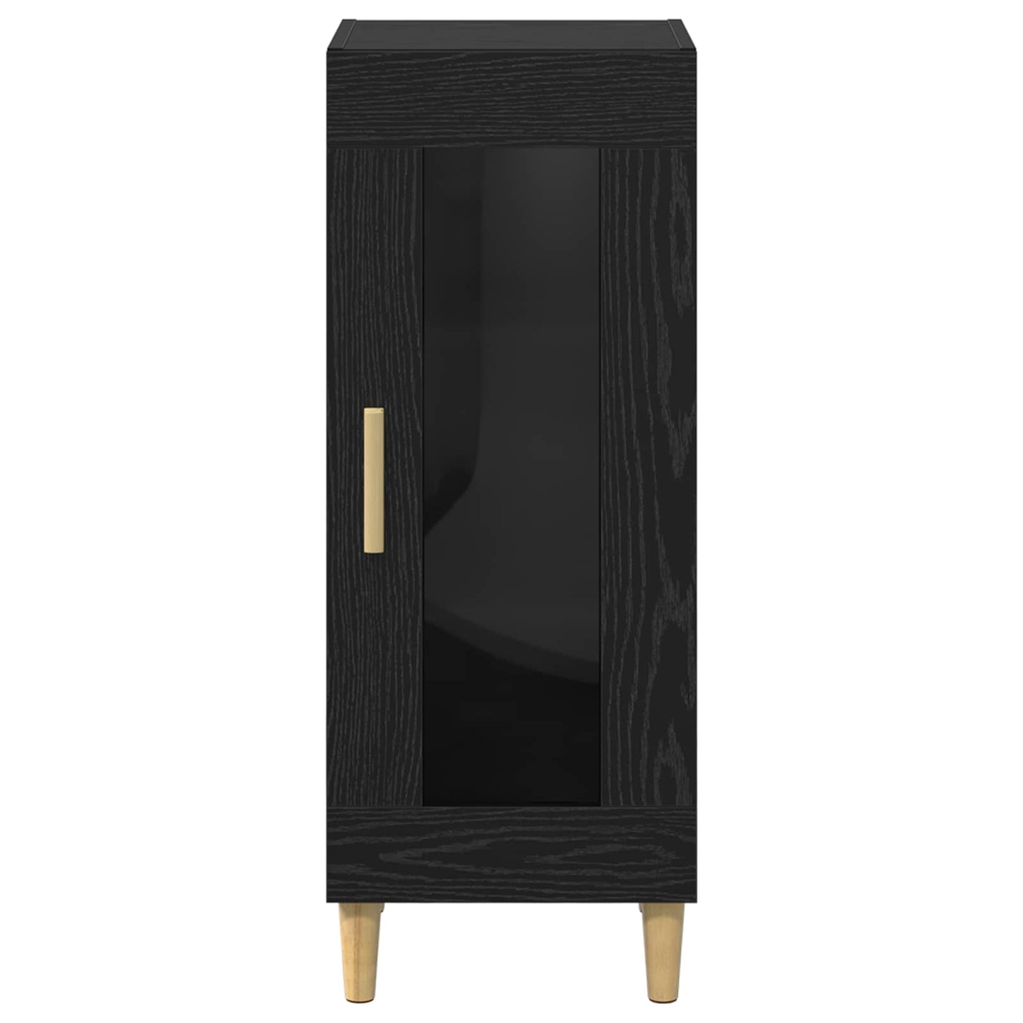 Serviesskap Svart Eik 34,5 x 32,5 x 90 cm Konstruert tre