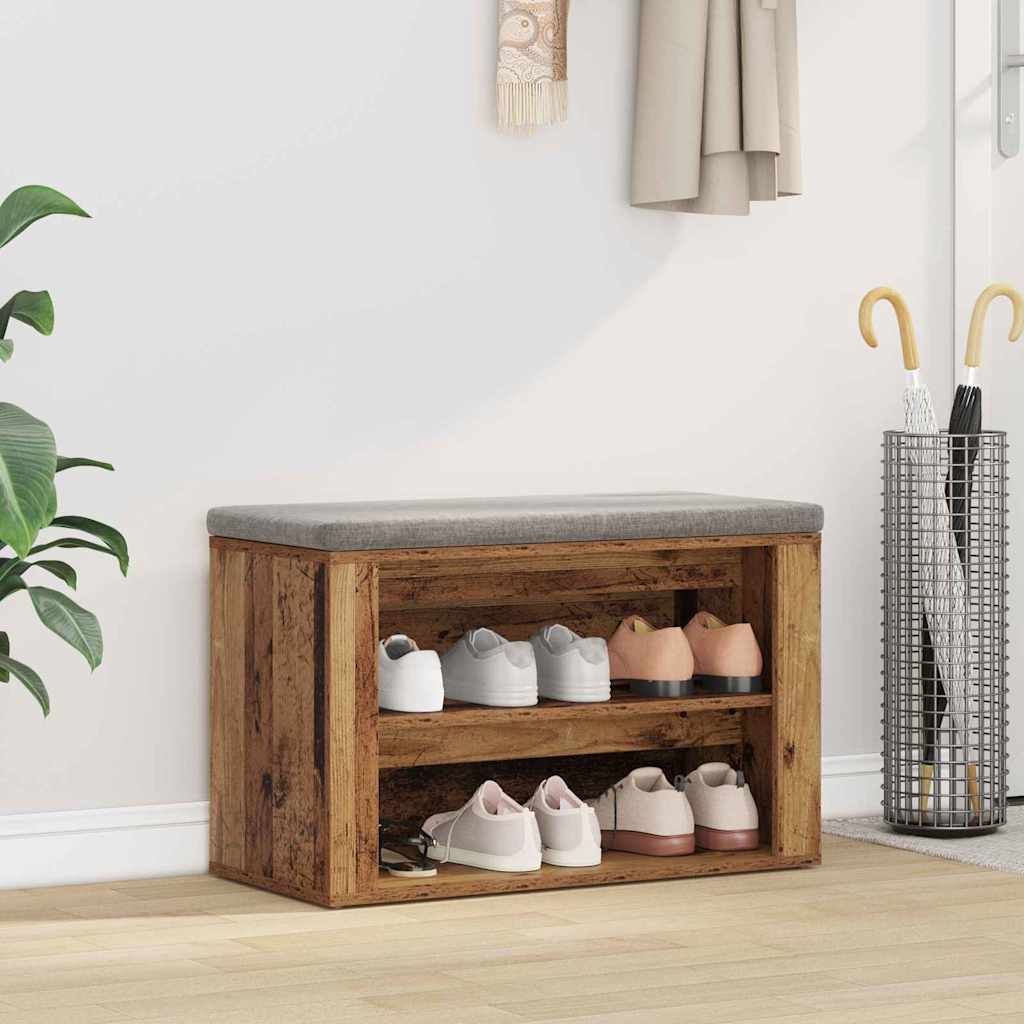 Sko Hylle med hylle Gammelt tre 75 x 35 x 45 cm Konstruert tre