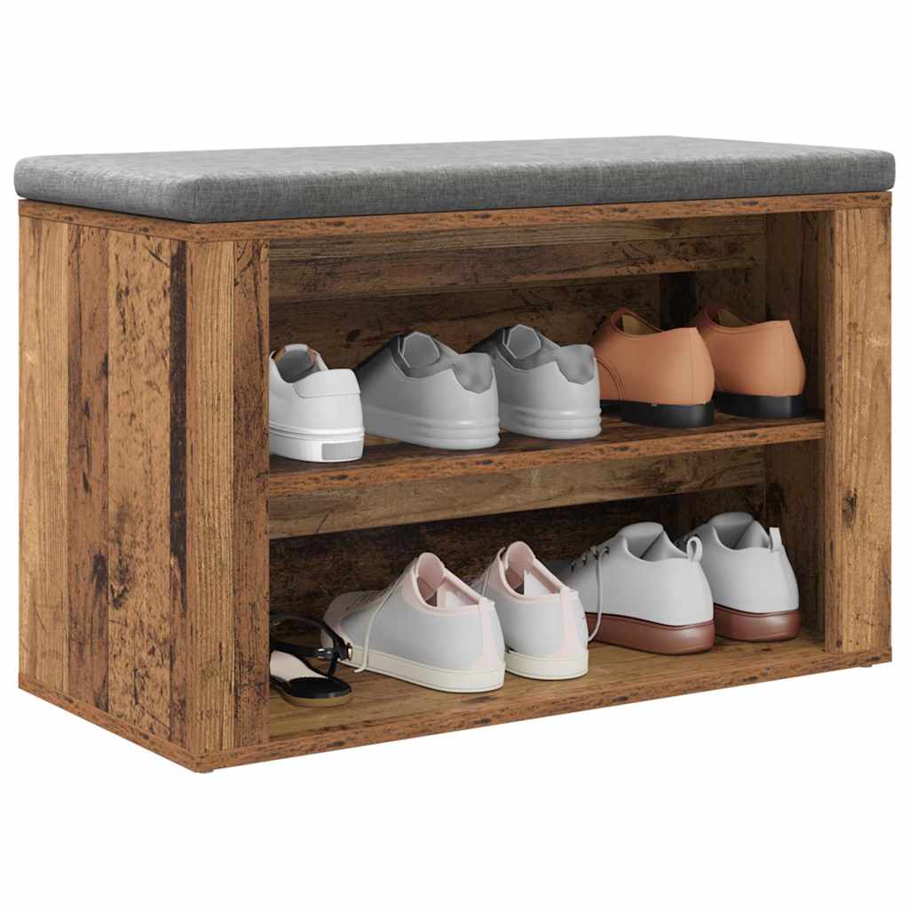 Sko Hylle med hylle Gammelt tre 75 x 35 x 45 cm Konstruert tre