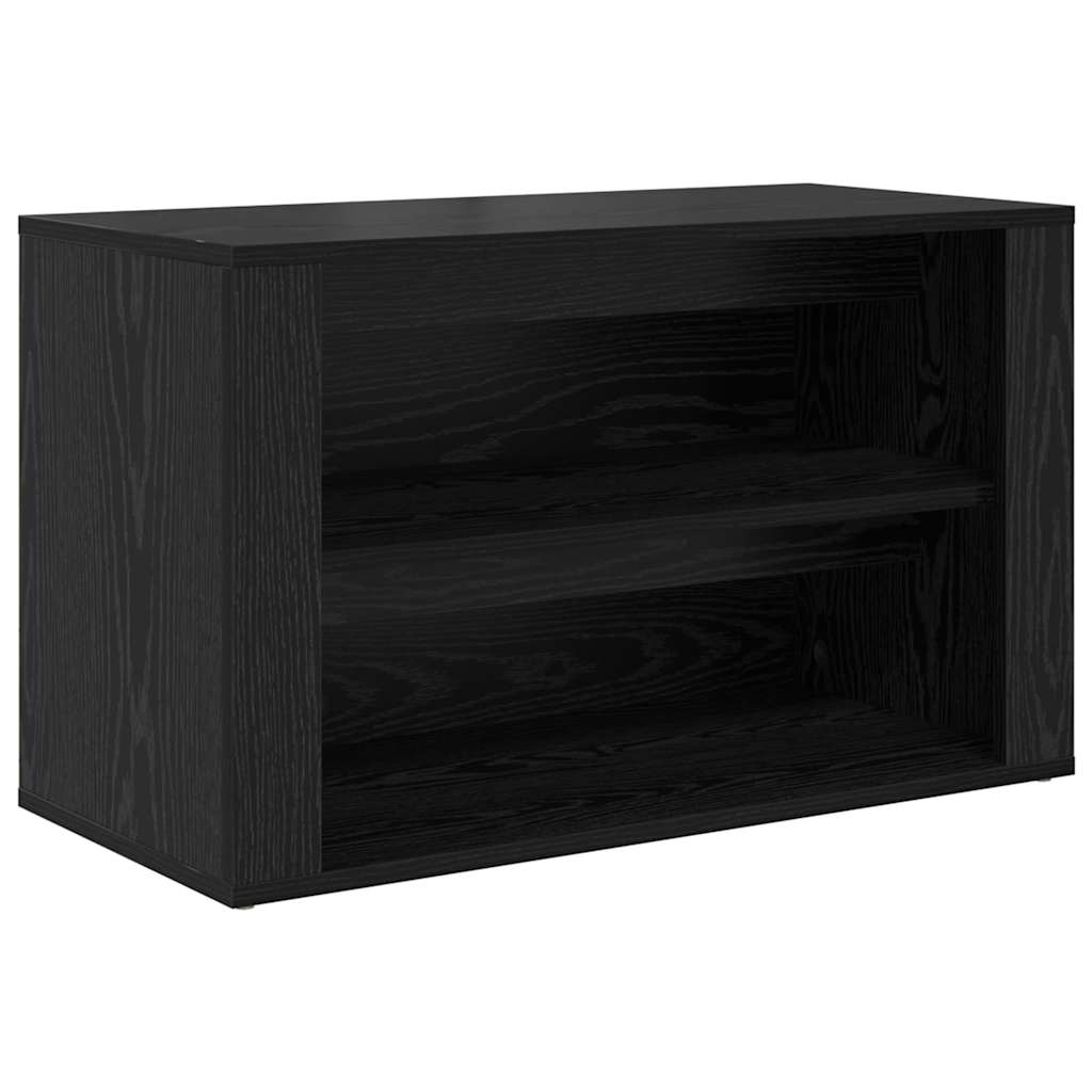 Sko Hylle med hylle Svart eik 75 x 35 x 45 cm Konstruert tre