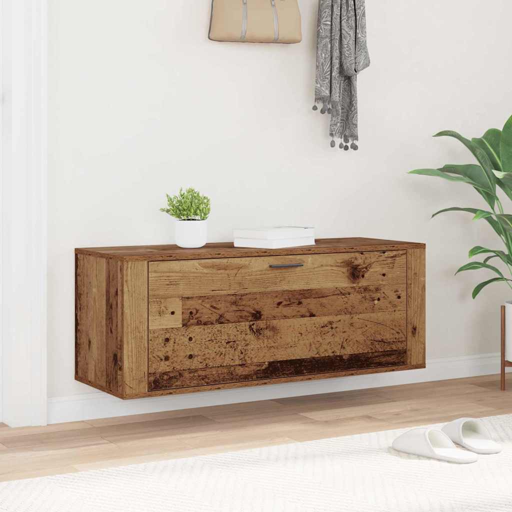 Sko Skap med hylle Gammelt tre 100 x 35 x 38 cm Konstruert tre