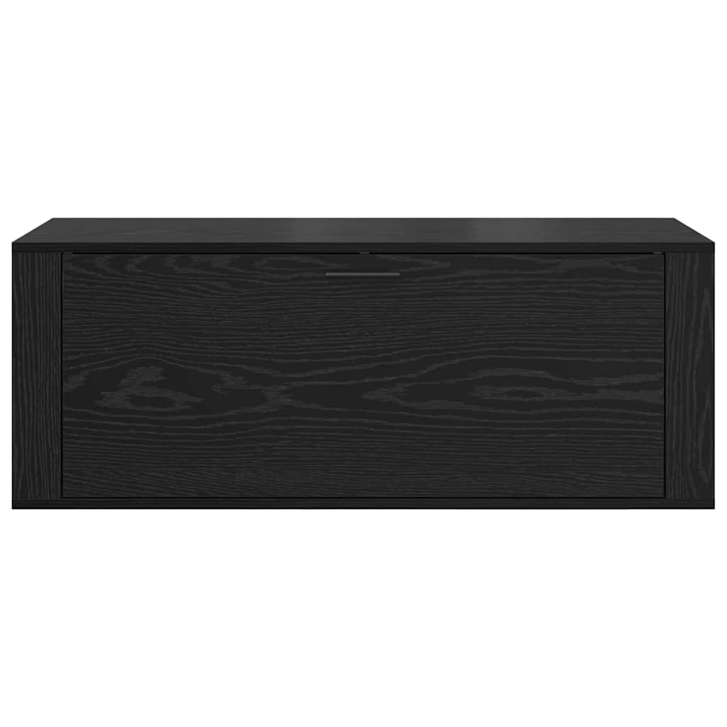 Sko Skap med hylle Svart eik 100 x 35 x 38 cm Konstruert tre