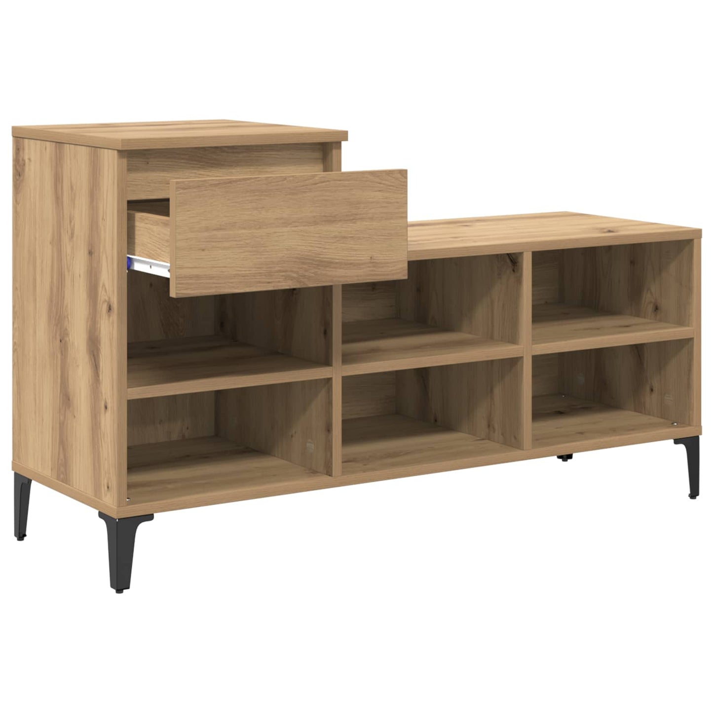 Sko Skap med skuff artisan eik 102 x 36 x 60 cm Konstruert tre