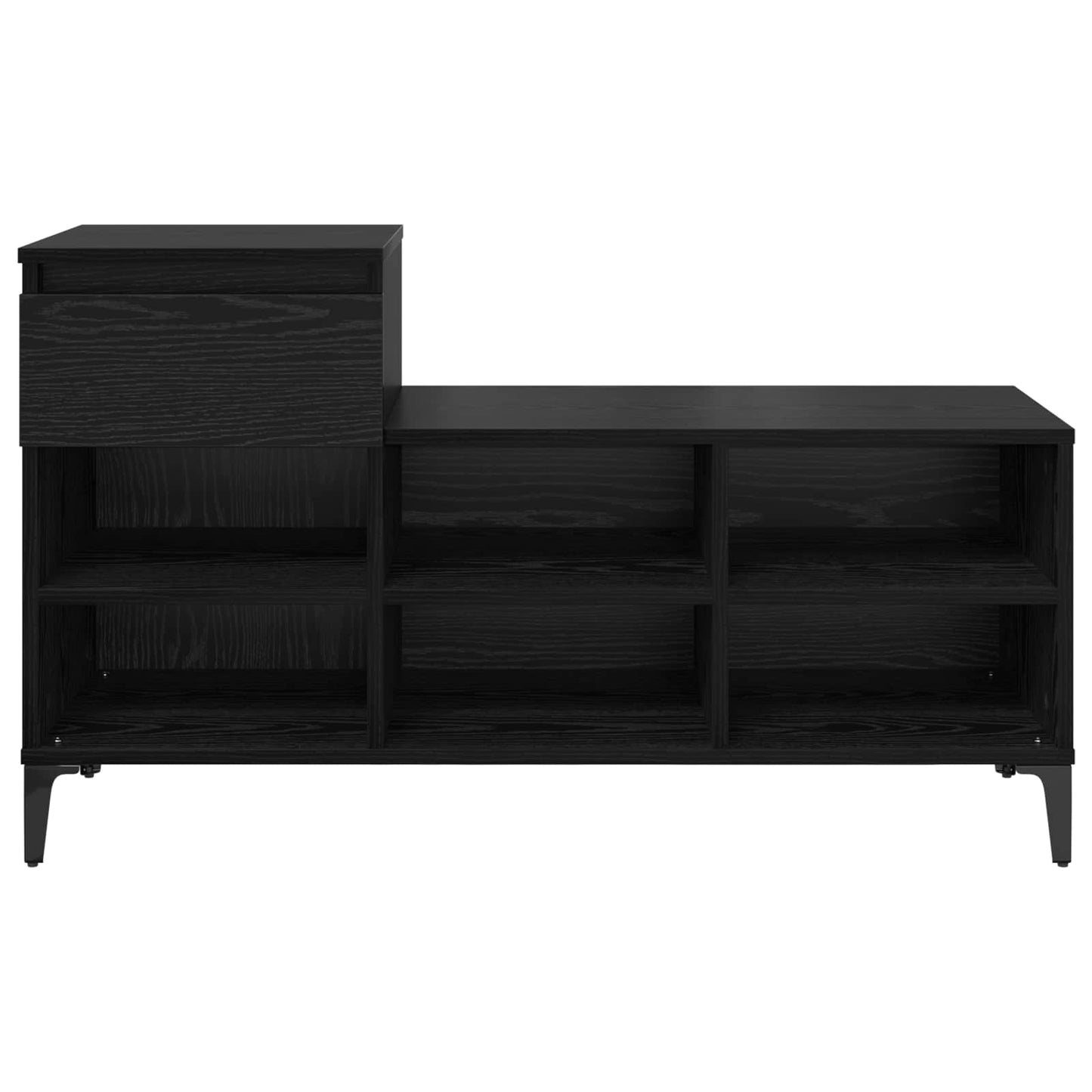 Sko Skap med skuff Svart eik 102 x 36 x 60 cm Konstruert tre