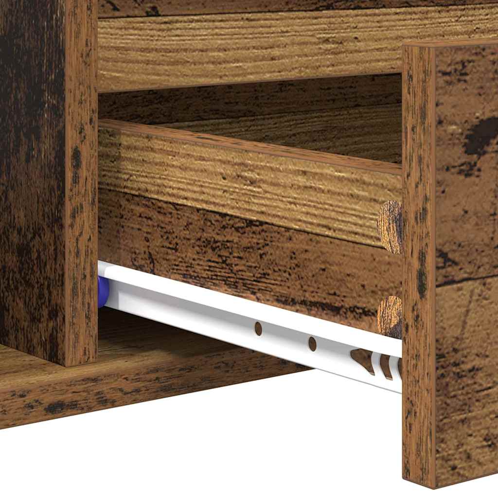 Kaffebord med skuff Gamle tre 90 x 49 x 45 cm Konstruert tre