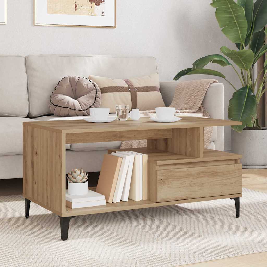 Kaffebord Artisan Eik 90 x 49 x 45 cm Konstruert tre