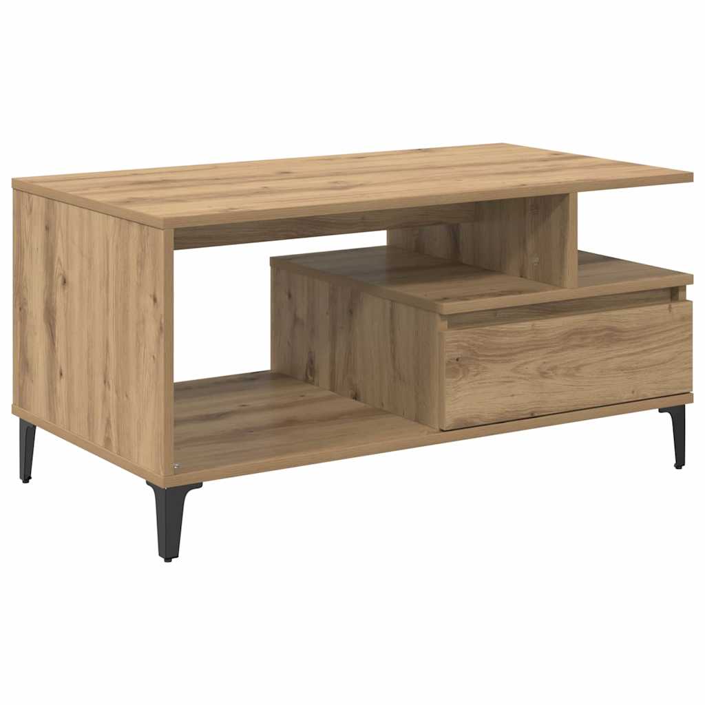 Kaffebord Artisan Eik 90 x 49 x 45 cm Konstruert tre