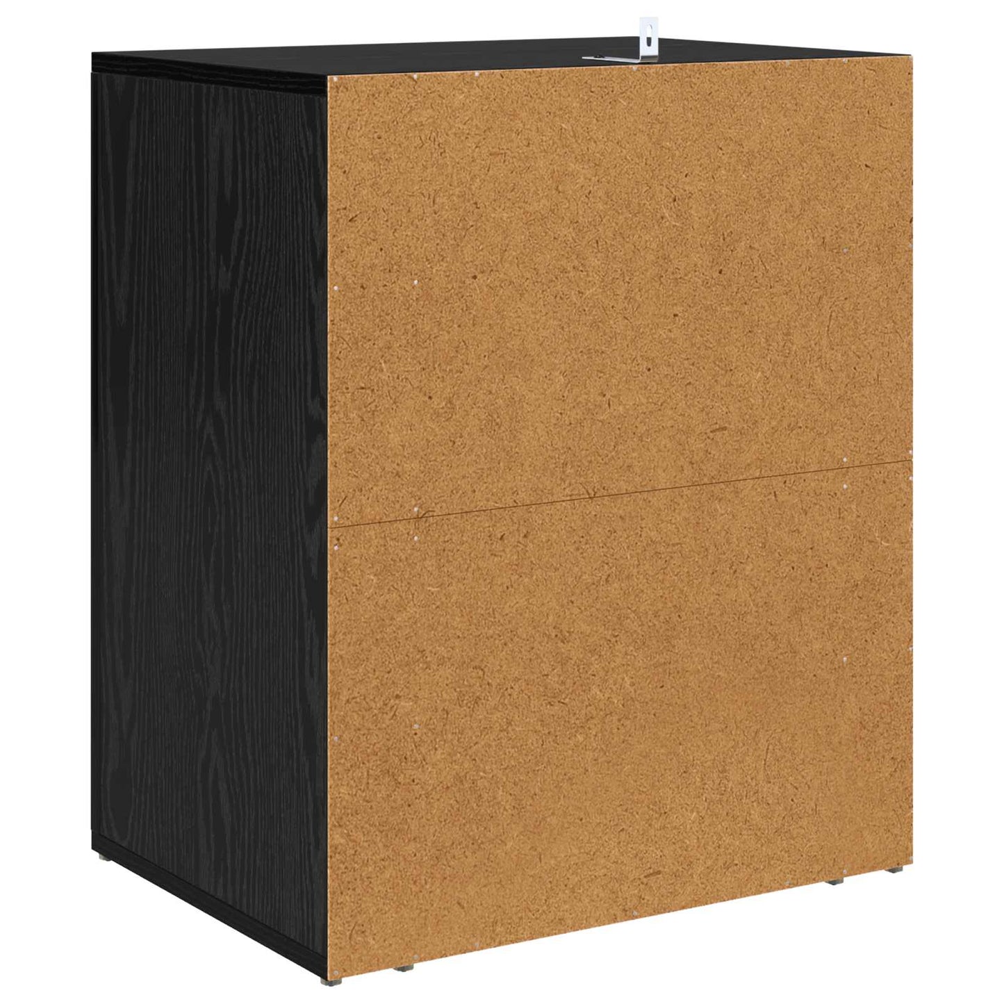Nattbordskap med skuff Svart Eik 35 x 50 x 60 cm Konstruert tre