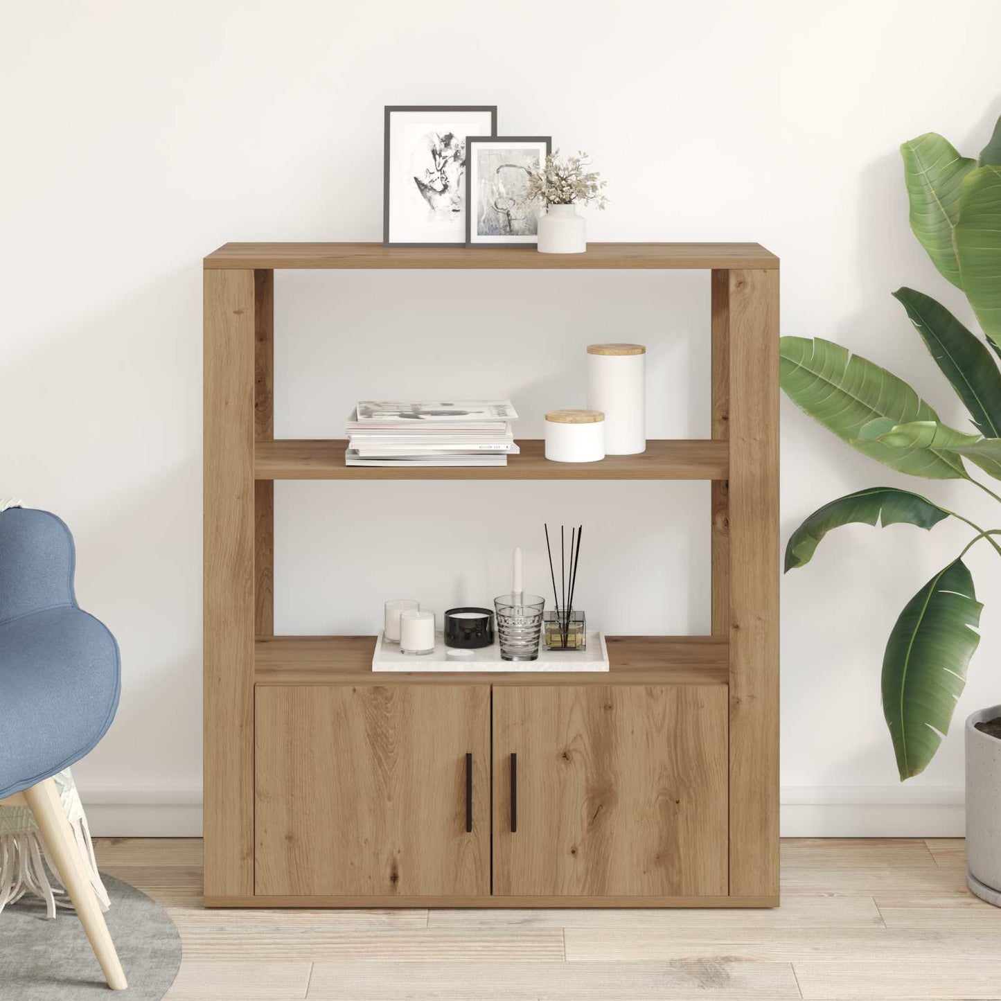 Serviesskap artisan eik 30 x 80 x 90 cm Konstruert tre