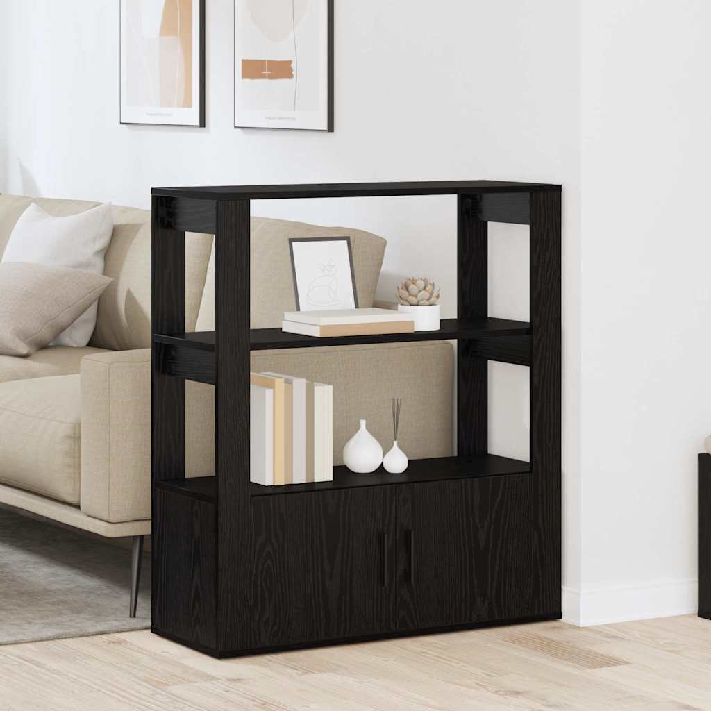 Serviesskap Svart eik 30 x 80 x 90 cm Konstruert tre