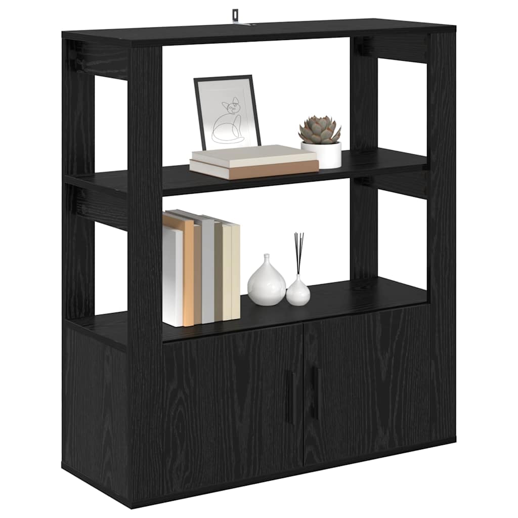 Serviesskap Svart eik 30 x 80 x 90 cm Konstruert tre